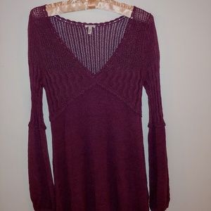 Flounce Macrame Long Sleeve Top